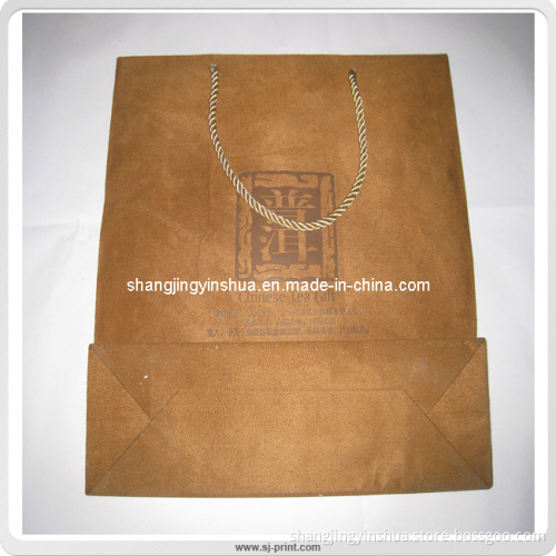 Green Tea Printed Paper Packing Shopping Bag